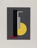 Schwarzer Balken und gelbe Scheibe 1970 / Das schräge U 1971 / Dampfschiff 1972 by Walter Dexel, color screenprint, sold Mar 2024