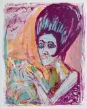 Mondäne Dame by Otto Dix, 1965, color lithograph, sold Mar 2024