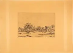 Le verger by James Ensor, 1886, etching, offered Mar 2024