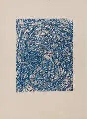 La fôret bleue by Max Ernst, 1962, color lithograph, sold Mar 2024