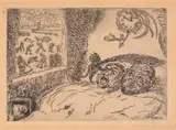 La Paresse by James Ensor, 1902, etching, sold Mar 2024