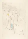 Les noces interrompues by Max Ernst, 1971, etching, sold Mar 2024