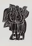 Die Liebe ist ein Hemd aus Feuer by HAP Grieshaber, 1979, woodcut, offered Mar 2024