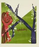 Große Wiese/ Flugblatt für Siqueiros by HAP Grieshaber, woodcut, sold Mar 2024