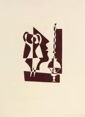 Die Klugen + Törichten by Marta Hegemann, linocut, sold Mar 2024
