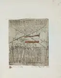 Ohne Titel (Psychologie...) by Anton Heyboer, 1961, etching, sold Mar 2024