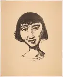 Mädchenkopf by Karl Hofer, lithograph, offered Mar 2024