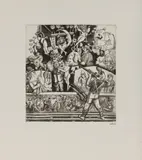 Ohne Titel (Jahrmarkt) / Boxer 1921 by Karl Hubbuch, drypoint, offered Mar 2024