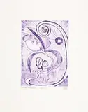 Night Opening by Sarah Hughes, 2022, drypoint, sold Mar 2024