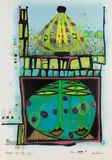 10002 nights Homo Humus come va how do you do by Friedensreich Hundertwasser, 1984, lithograph, sold Mar 2024