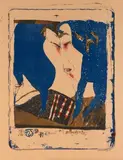 Nao-phrasiert (Der Kuss) by Horst Janssen, 1985, color lithograph, offered Mar 2024