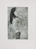 Roswitha Querflöte spielend by Horst Janssen, 1972, etching, sold Mar 2024