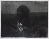 Schlachtfeld (Blatt 6 aus dem Zyklus: Bauernkrieg) by Käthe Kollwitz, etching, sold Mar 2024