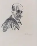 Selbstporträt by Max Liebermann, 1913, lithograph, sold Mar 2024