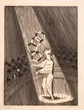 Jongleur by Gerhard Marcks, 1956, woodcut, sold Mar 2024