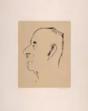 Portrait von Thomas Mann by Marino Marini, 1955, lithograph, offered Mar 2024