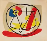 Feuertaube by Georg Meistermann, 1951, color lithograph, offered Mar 2024