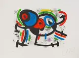 La Triple Roue II (aus: Allegro Vivace) by Joan Miró, 1981, color lithograph, sold Mar 2024