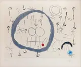 Giboulées by Joan Miró, 1960, color lithograph, sold Mar 2024