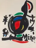 Les essencies de la tera by Joan Miró, 1969, color lithograph, sold Mar 2024
