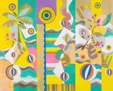 Pink Sunshine (Safety Curtain) by Beatriz Milhazes, 2021, lithograph, sold Mar 2024
