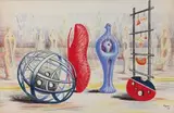 Sculptural Object by Henry Moore, 1949, color lithograph, sold Mar 2024
