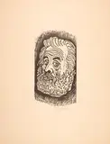 Selbst 1947 / Krähender Hahn 1947 by Otto Pankok, woodcut, sold Mar 2024