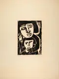 Mutter mit Kind by Franz Radziwill, 1920, woodcut, sold Mar 2024