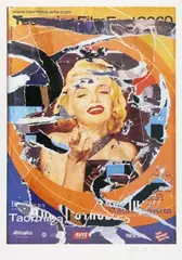 Marilyn by Rotella, collage, sold Mar 2024