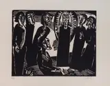 Christus und die Frauen (Blatt 5 aus: Anno Santo) by Karl Schmidt-Rottluf, woodcut, sold Mar 2024
