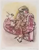 Orphans by Dorothea Tanning, 1963, color etching, sold Mar 2024