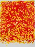 Handlungen by Günther Uecker, 2011, color lithograph, sold Mar 2024