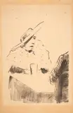 Dame im Kaffee II by Lesser Ury, lithograph, sold Mar 2024