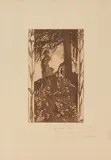 Frühlingsabend by Heinrich Vogeler, 1897, etching, offered Mar 2024