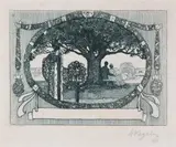 Tod bricht Rosen (Liebespaar und Tod) by Heinrich Vogeler, 1904, etching, sold Mar 2024