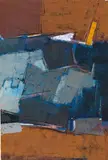 Komposition by Francis Bott, 1966, mixed media, sold Mar 2024