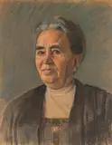 Bildnis Theresia Gendebien by Barthel Gilles, 1934, pastel, offered Mar 2024