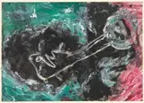 After Shave 1985 / Anonyma 1986 / Versuch (Ohne Titel) 1985 by Martin Noël, oil, offered Mar 2024