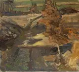 Landschaft I by Peter Schmersal, 1991, oil on canvas, offered Mar 2024