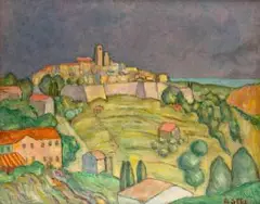St by Louis Seel, 1920, oil on canvas, sold Mar 2024