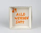 D9 – Alle werden satt 1992 / Kauft keine Bilder denkt an Euch selbst 1999 by Felix Droese, oil, sold Mar 2024