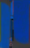Ohne Titel (Blauer Turm) by Max Ackermann, pastel, sold Mar 2024