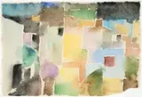 Ohne Titel / Stadt am Meer by Eduard Bargheer, 1960, watercolor, sold Mar 2024