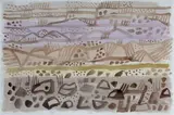 Wüstenlandschaft by Eduard Bargheer, 1964, watercolor, offered Mar 2024