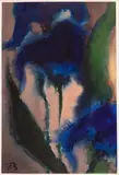 Blaue Blüten by Herbert Beck, watercolor, sold Mar 2024