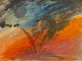 Ohne Titel (Blume) by Michael Buthe, 1984, gouache, sold Mar 2024