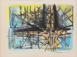 A night in Vienna with Fabri and Ernst by Jimmy Ernst, 1963, mixed media, offered Mar 2024