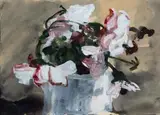 Rosen by Klaus Fußmann, 1984, watercolor, offered Mar 2024