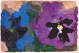 Ohne Titel (Stiefmütterchen) by Klaus Fußmann, 2008, watercolor, sold Mar 2024