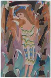 Mädchen mit Blumenkranz by Paul Goesch, watercolor, sold Mar 2024